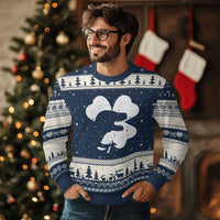 Funny St Patricks Day Dinosaur Shamrock Ugly Christmas Sweater