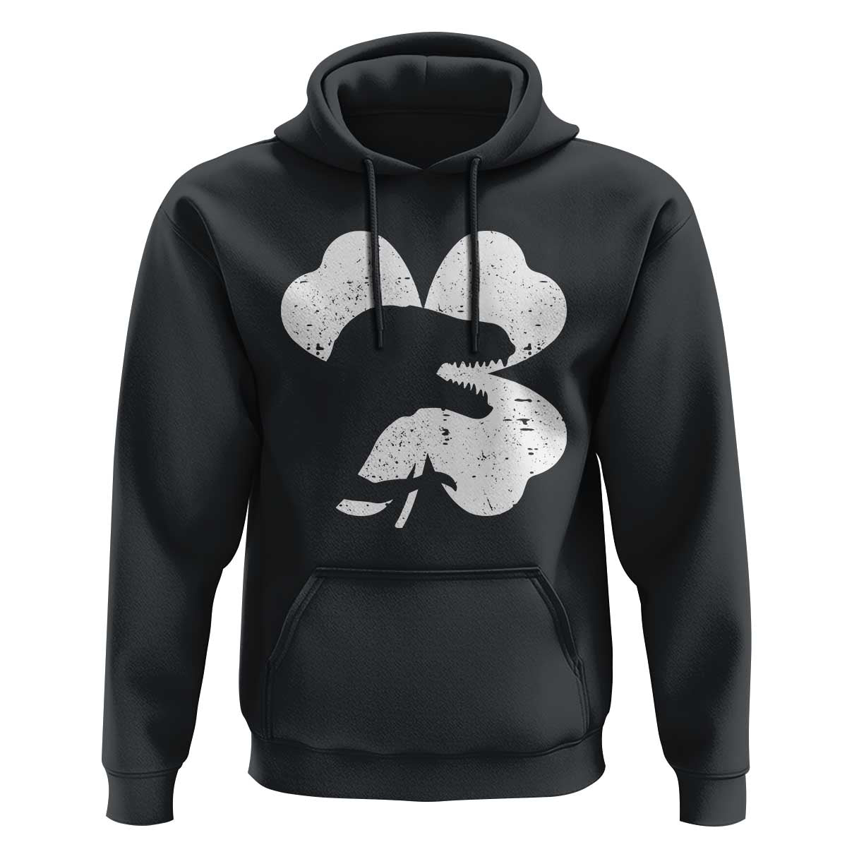 Funny St Patricks Day Dinosaur Shamrock Hoodie