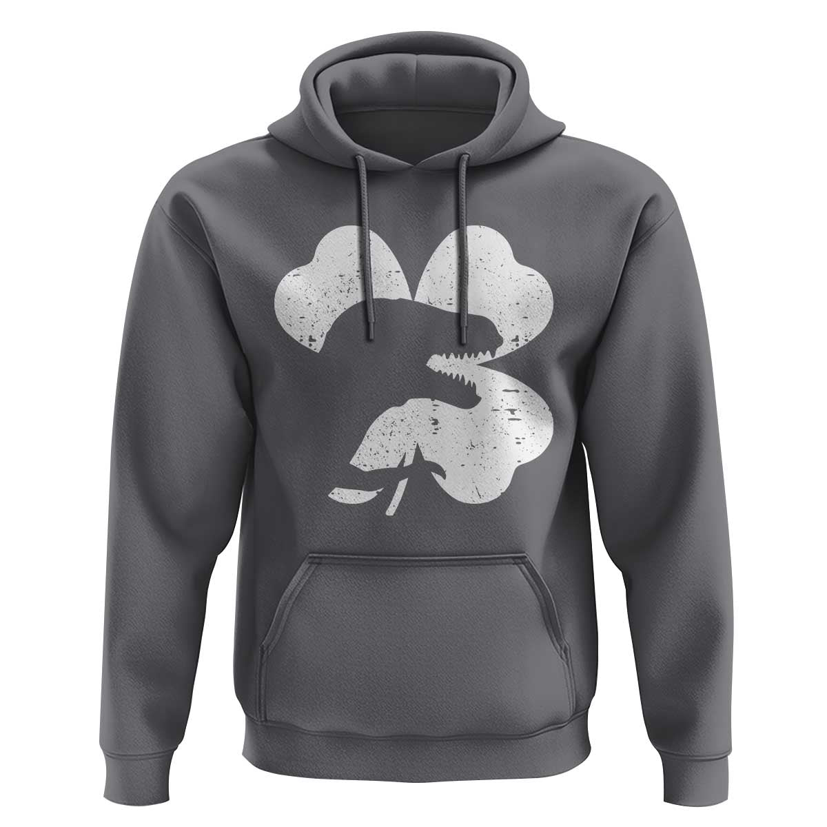 Funny St Patricks Day Dinosaur Shamrock Hoodie