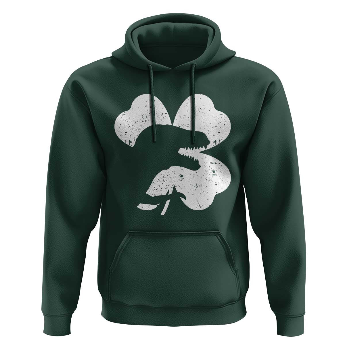Funny St Patricks Day Dinosaur Shamrock Hoodie
