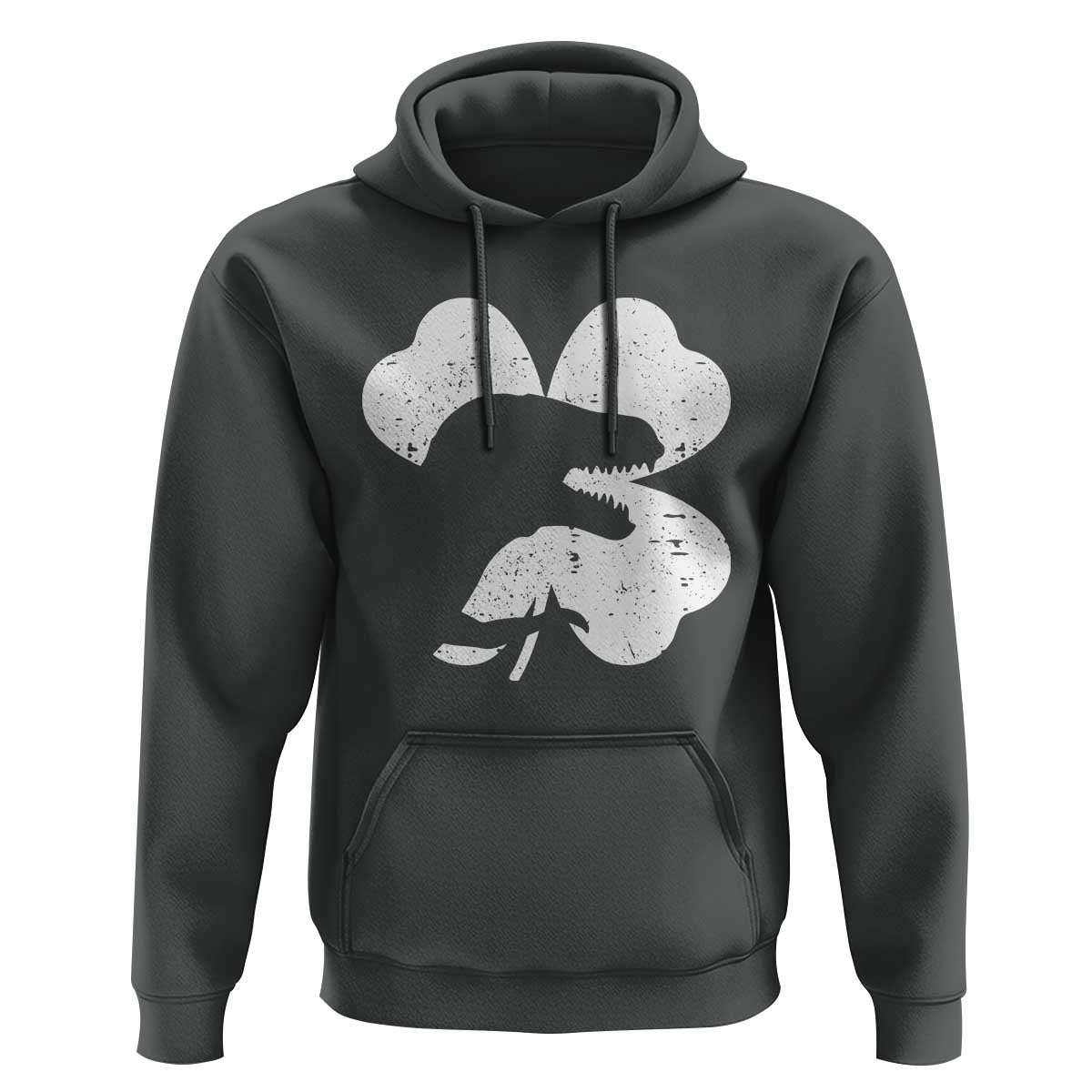 Funny St Patricks Day Dinosaur Shamrock Hoodie