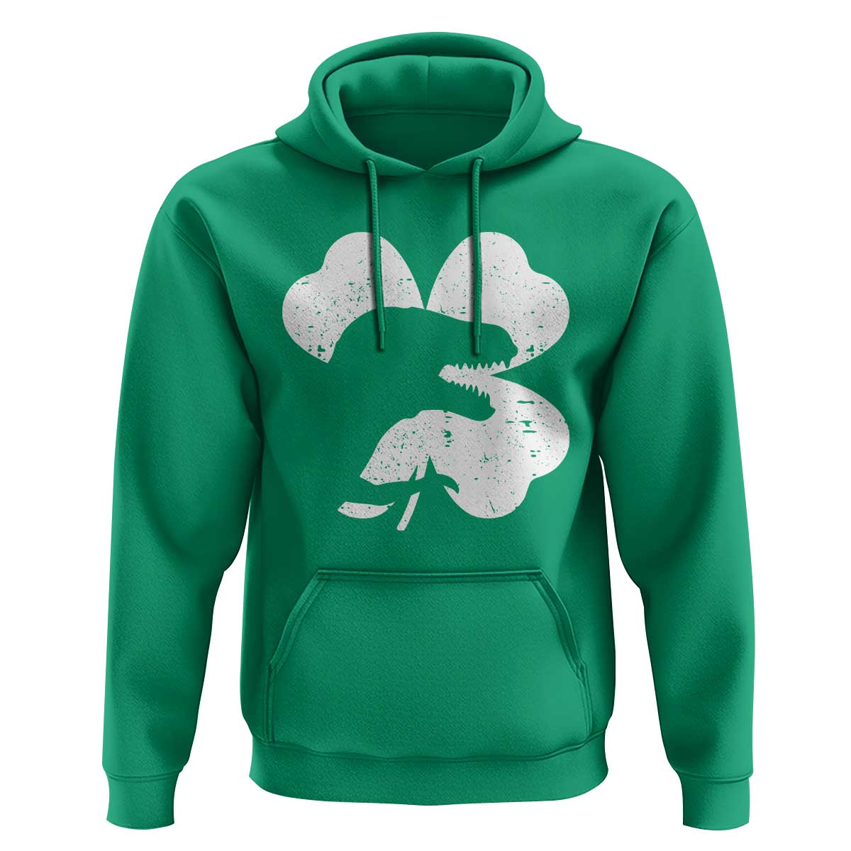 Funny St Patricks Day Dinosaur Shamrock Hoodie