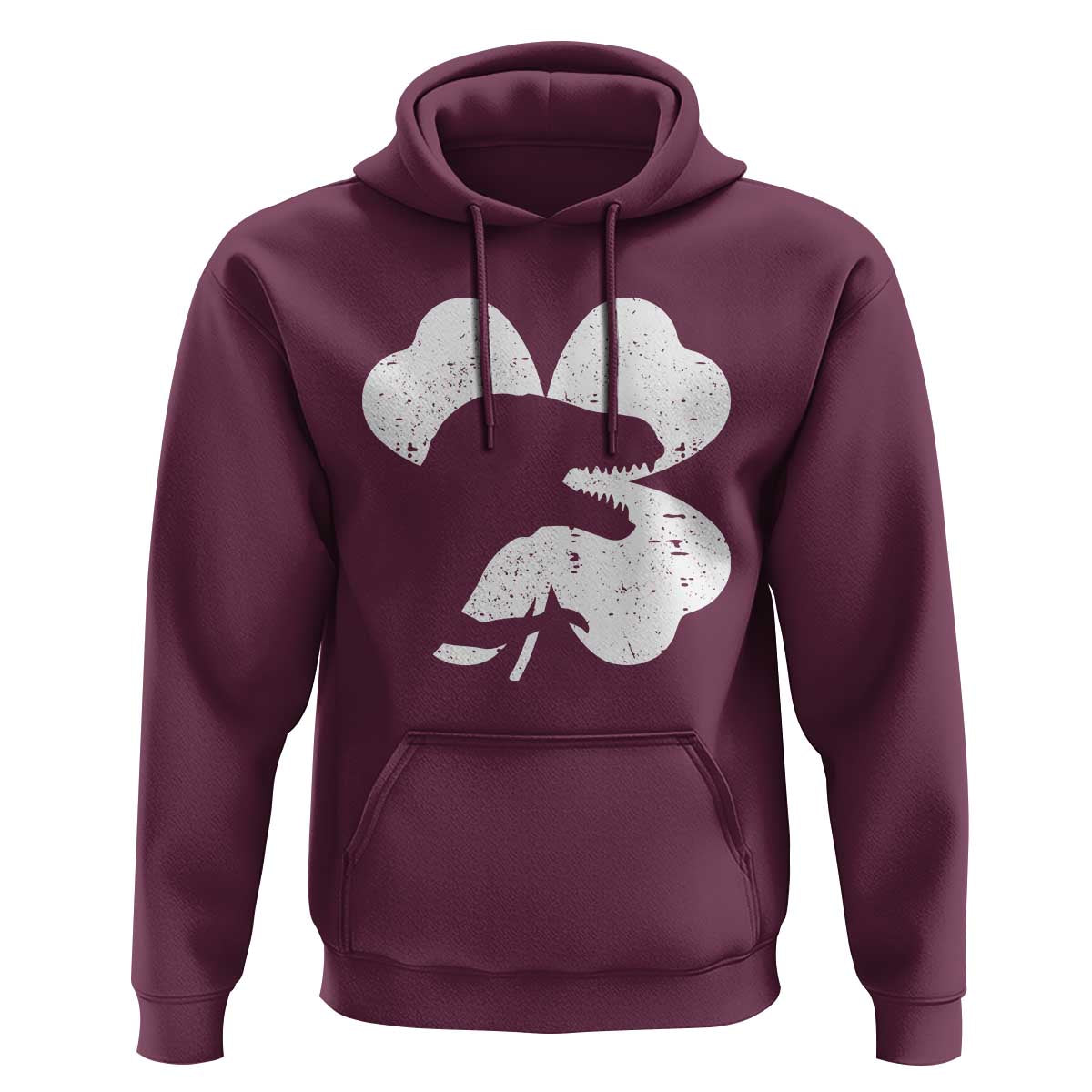 Funny St Patricks Day Dinosaur Shamrock Hoodie