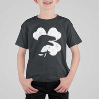 Funny St Patricks Day Dinosaur Shamrock T Shirt For Kid