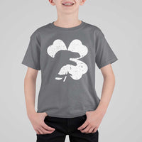 Funny St Patricks Day Dinosaur Shamrock T Shirt For Kid