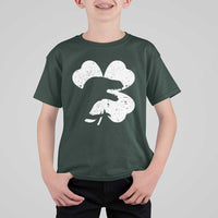 Funny St Patricks Day Dinosaur Shamrock T Shirt For Kid