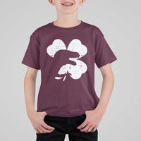Funny St Patricks Day Dinosaur Shamrock T Shirt For Kid