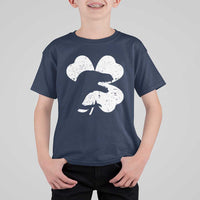 Funny St Patricks Day Dinosaur Shamrock T Shirt For Kid