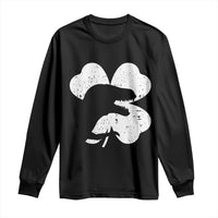 Funny St Patricks Day Dinosaur Shamrock Long Sleeve Shirt