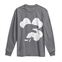 Funny St Patricks Day Dinosaur Shamrock Long Sleeve Shirt