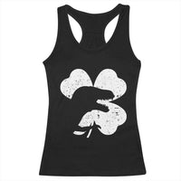 Funny St Patricks Day Dinosaur Shamrock Racerback Tank Top