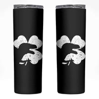 Funny St Patricks Day Dinosaur Shamrock Skinny Tumbler