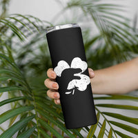 Funny St Patricks Day Dinosaur Shamrock Skinny Tumbler
