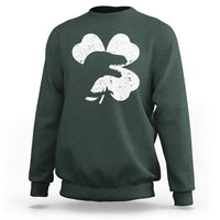 Funny St Patricks Day Dinosaur Shamrock Sweatshirt