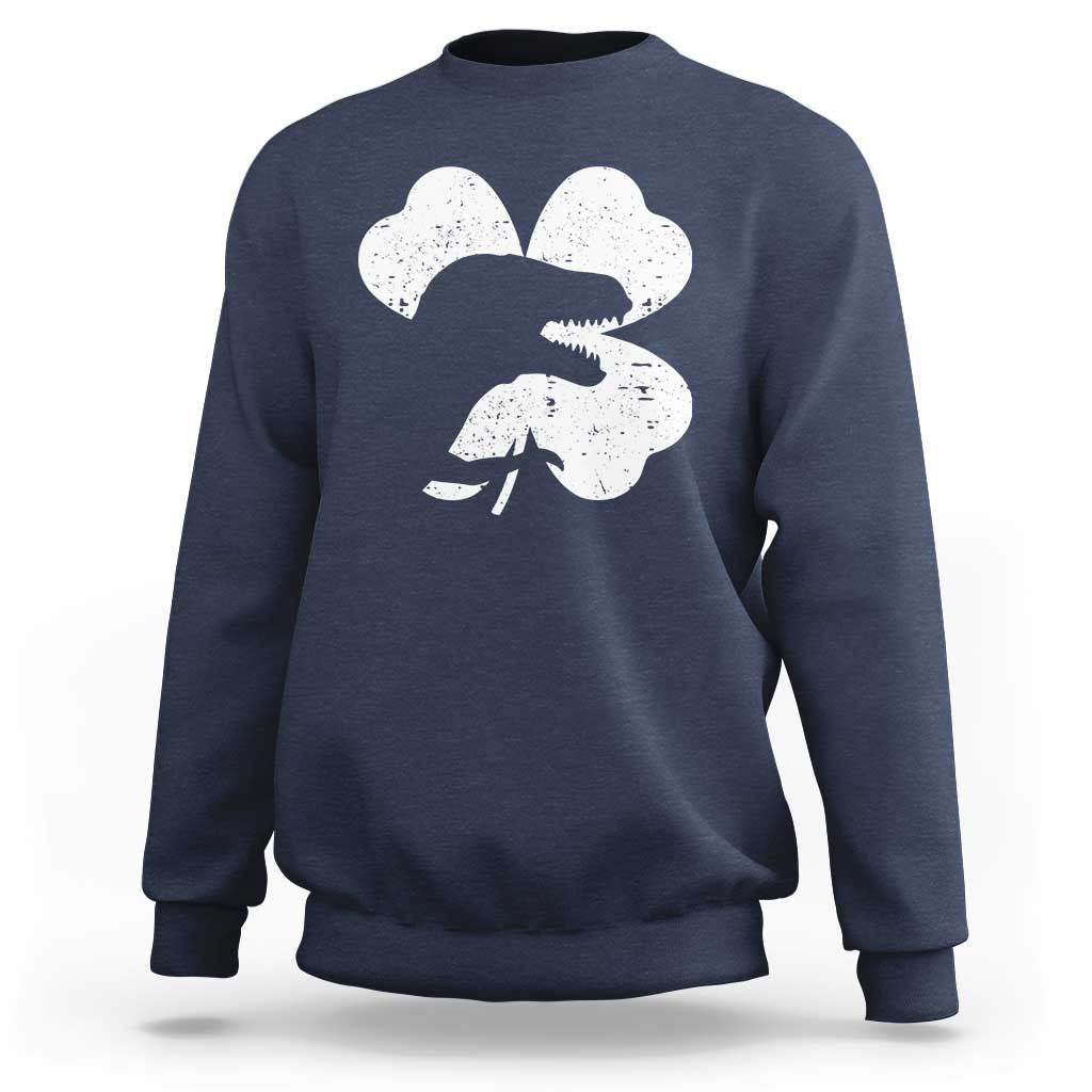 Funny St Patricks Day Dinosaur Shamrock Sweatshirt