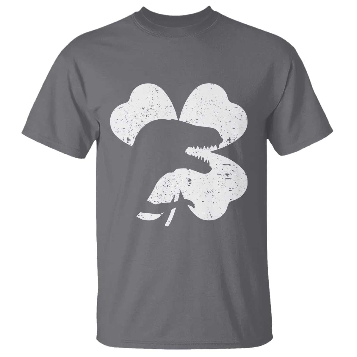 Funny St Patricks Day Dinosaur Shamrock T Shirt