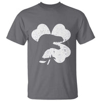 Funny St Patricks Day Dinosaur Shamrock T Shirt