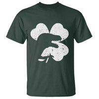 Funny St Patricks Day Dinosaur Shamrock T Shirt