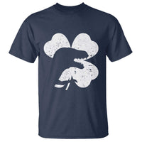 Funny St Patricks Day Dinosaur Shamrock T Shirt