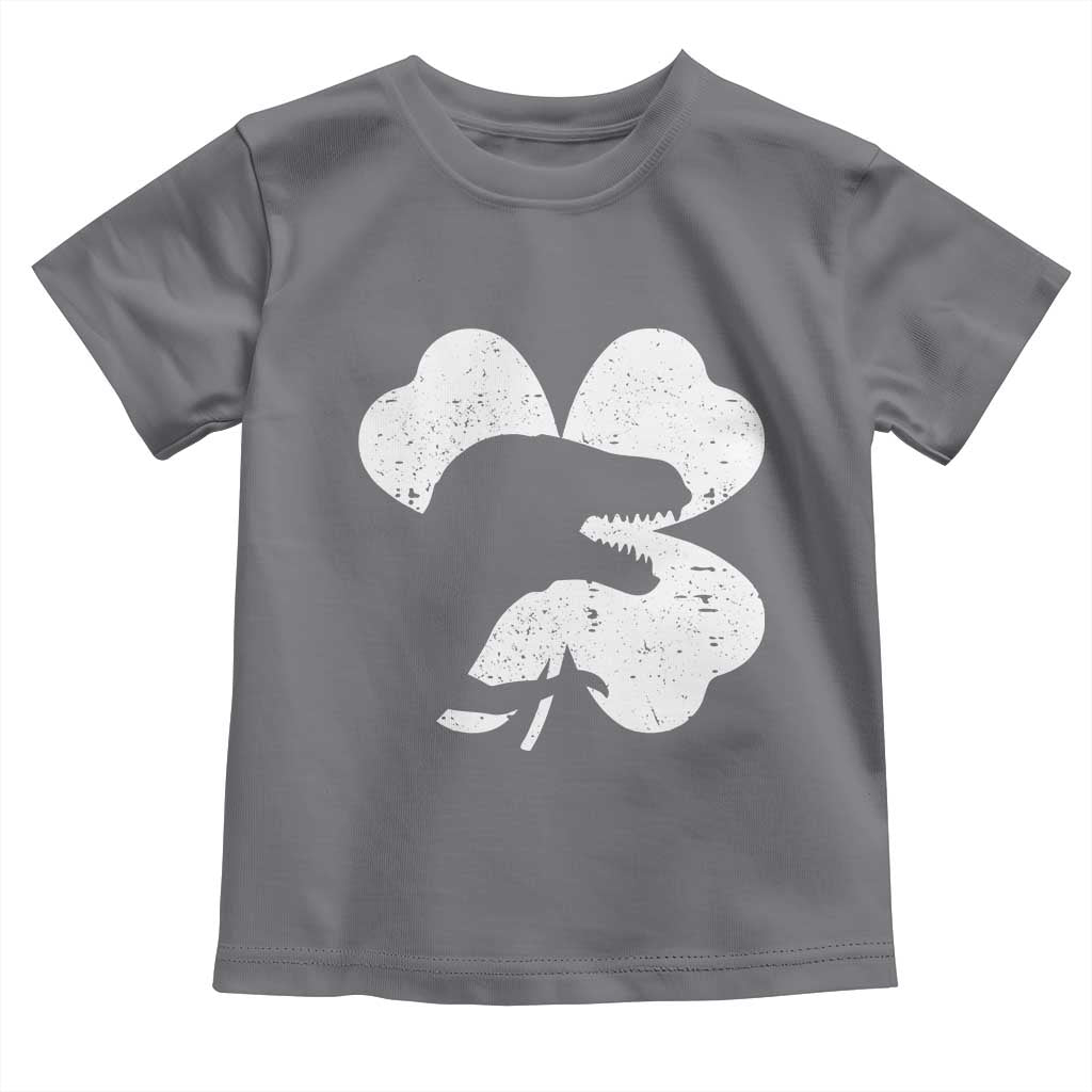 Funny St Patricks Day Dinosaur Shamrock Toddler T Shirt