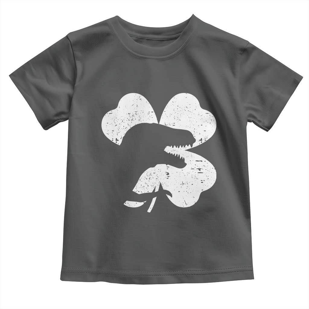 Funny St Patricks Day Dinosaur Shamrock Toddler T Shirt