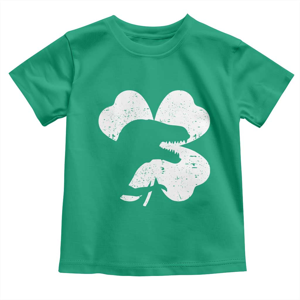 Funny St Patricks Day Dinosaur Shamrock Toddler T Shirt