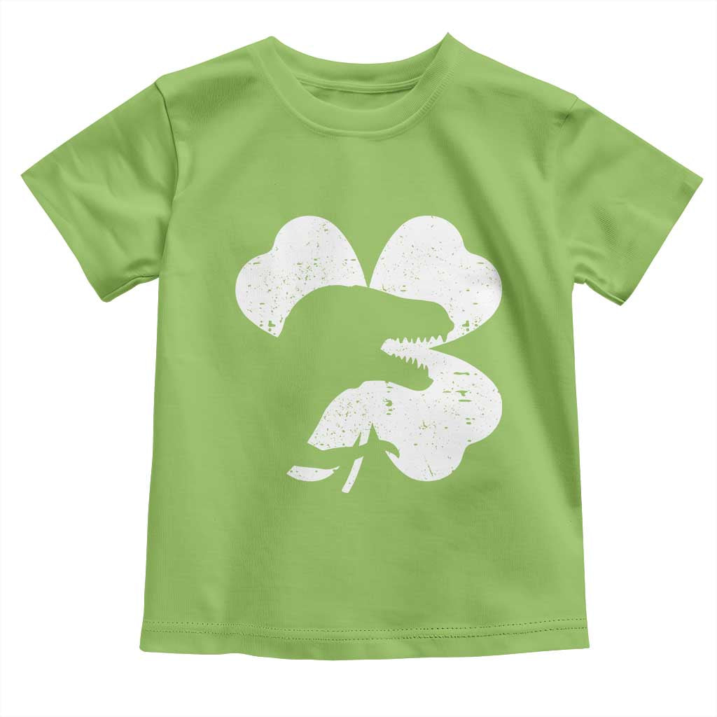 Funny St Patricks Day Dinosaur Shamrock Toddler T Shirt