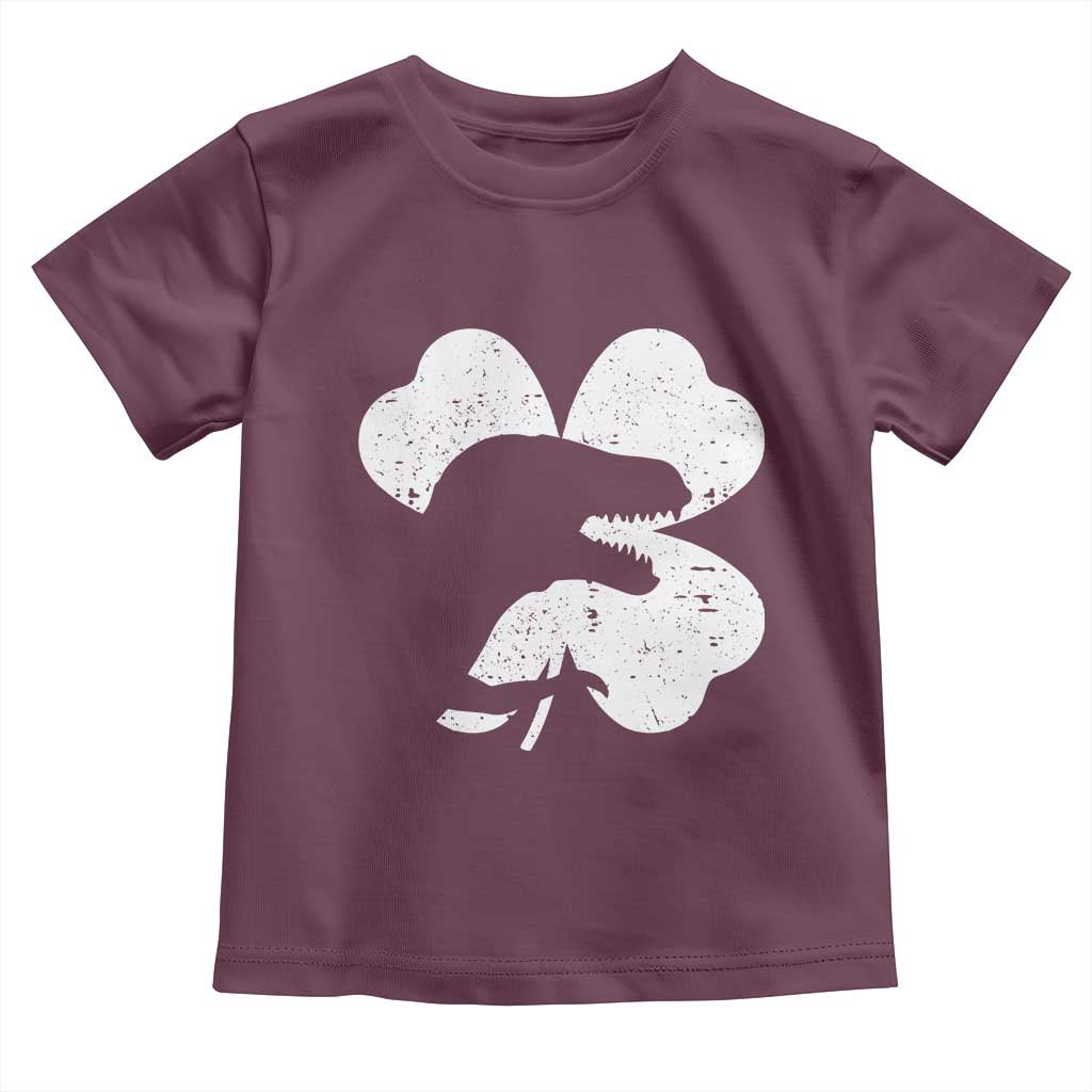 Funny St Patricks Day Dinosaur Shamrock Toddler T Shirt