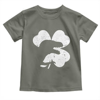Funny St Patricks Day Dinosaur Shamrock Toddler T Shirt