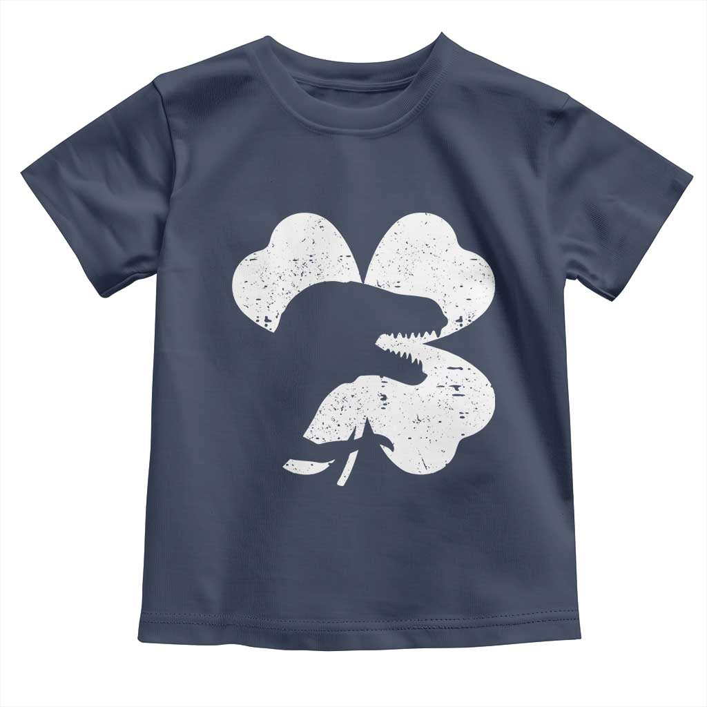Funny St Patricks Day Dinosaur Shamrock Toddler T Shirt