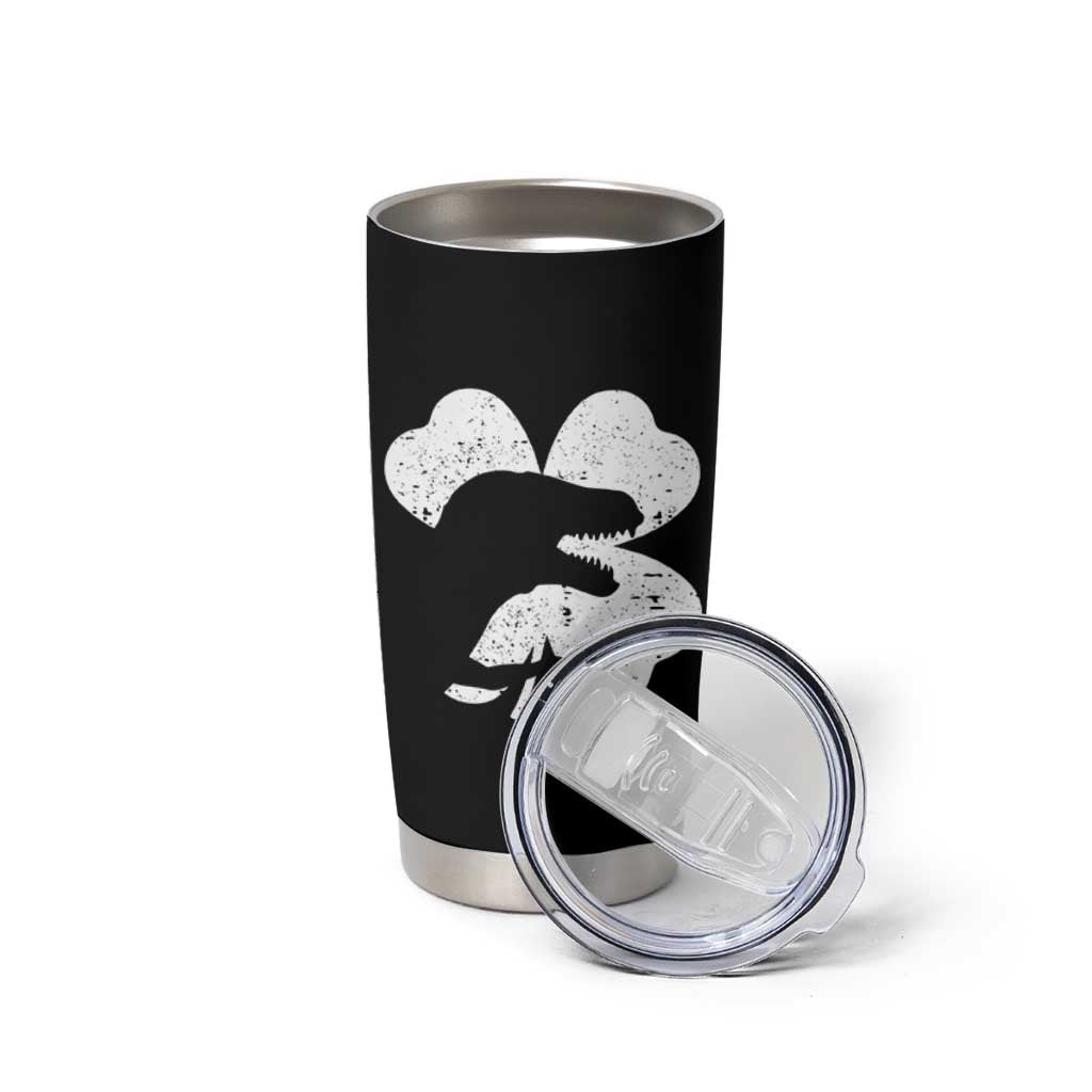 Funny St Patricks Day Dinosaur Shamrock Tumbler Cup
