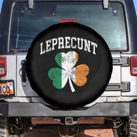 Funny Leprecunt St Patricks Day Spare Tire Cover Vintage Irish Shamrock Adult Humor