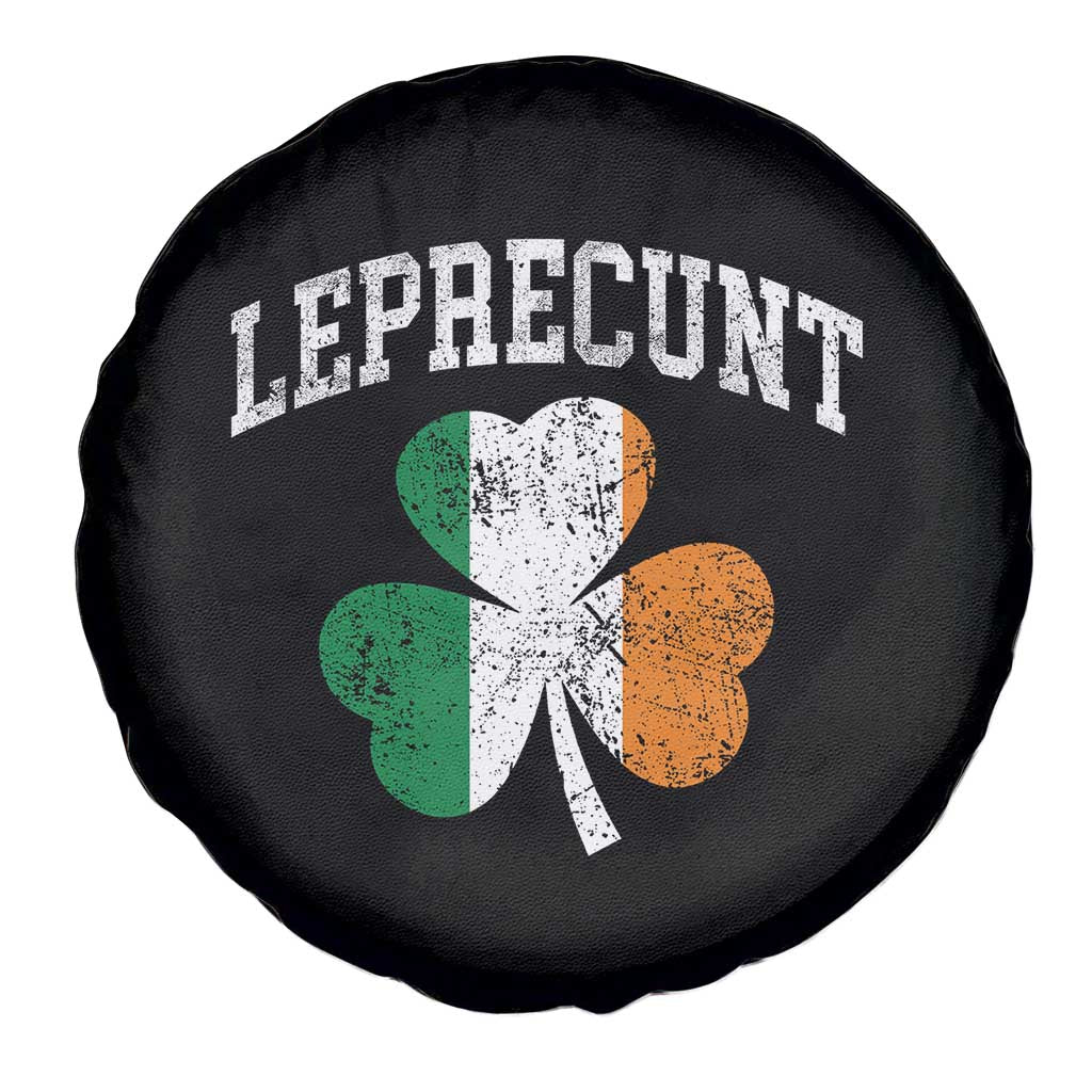 Funny Leprecunt St Patricks Day Spare Tire Cover Vintage Irish Shamrock Adult Humor