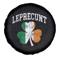 Funny Leprecunt St Patricks Day Spare Tire Cover Vintage Irish Shamrock Adult Humor