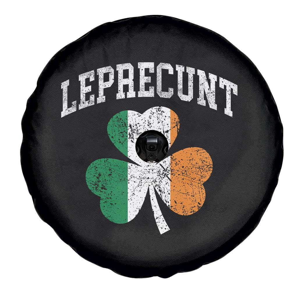 Funny Leprecunt St Patricks Day Spare Tire Cover Vintage Irish Shamrock Adult Humor