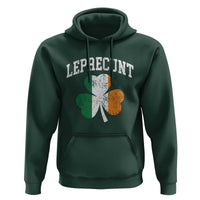 Funny Leprecunt St Patricks Day Hoodie Vintage Irish Shamrock Adult Humor