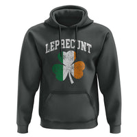 Funny Leprecunt St Patricks Day Hoodie Vintage Irish Shamrock Adult Humor