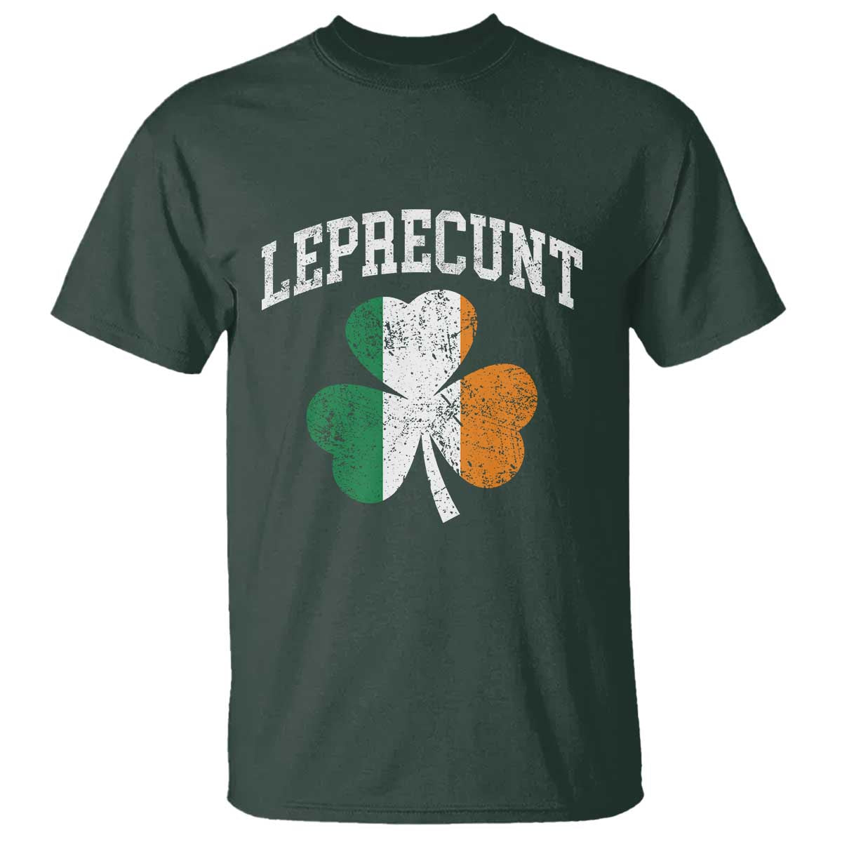 Funny Leprecunt St Patricks Day T Shirt Vintage Irish Shamrock Adult Humor