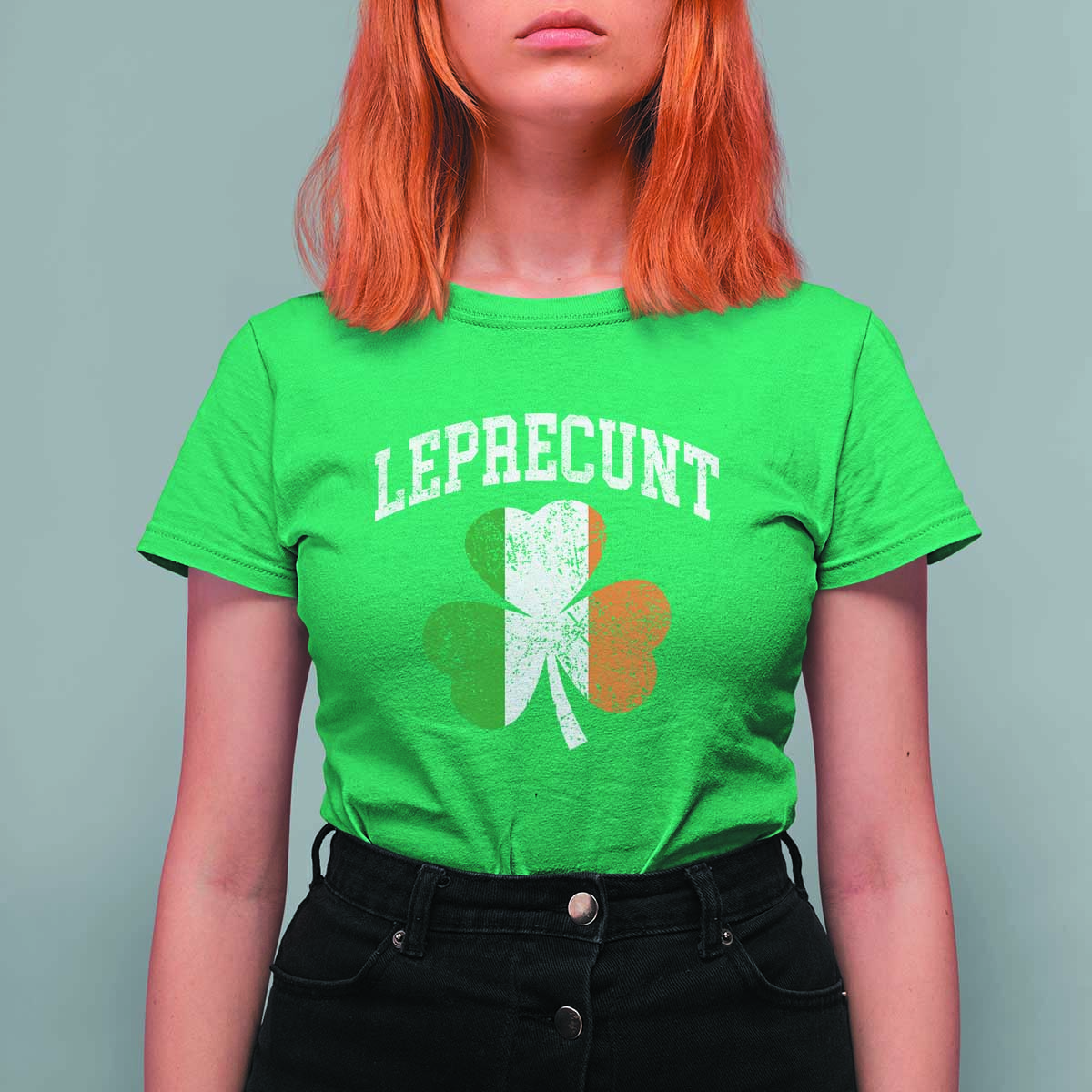Funny Leprecunt St Patricks Day T Shirt For Women Vintage Irish Shamrock Adult Humor