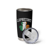 Funny Leprecunt St Patricks Day Tumbler Cup Vintage Irish Shamrock Adult Humor
