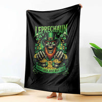 St Patricks Day Horror Leprechaun Throw Blanket Your Luck Just Ran Out Creepy St Pattys Day