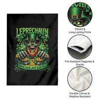 St Patricks Day Horror Leprechaun Garden Flag Your Luck Just Ran Out Creepy St Pattys Day