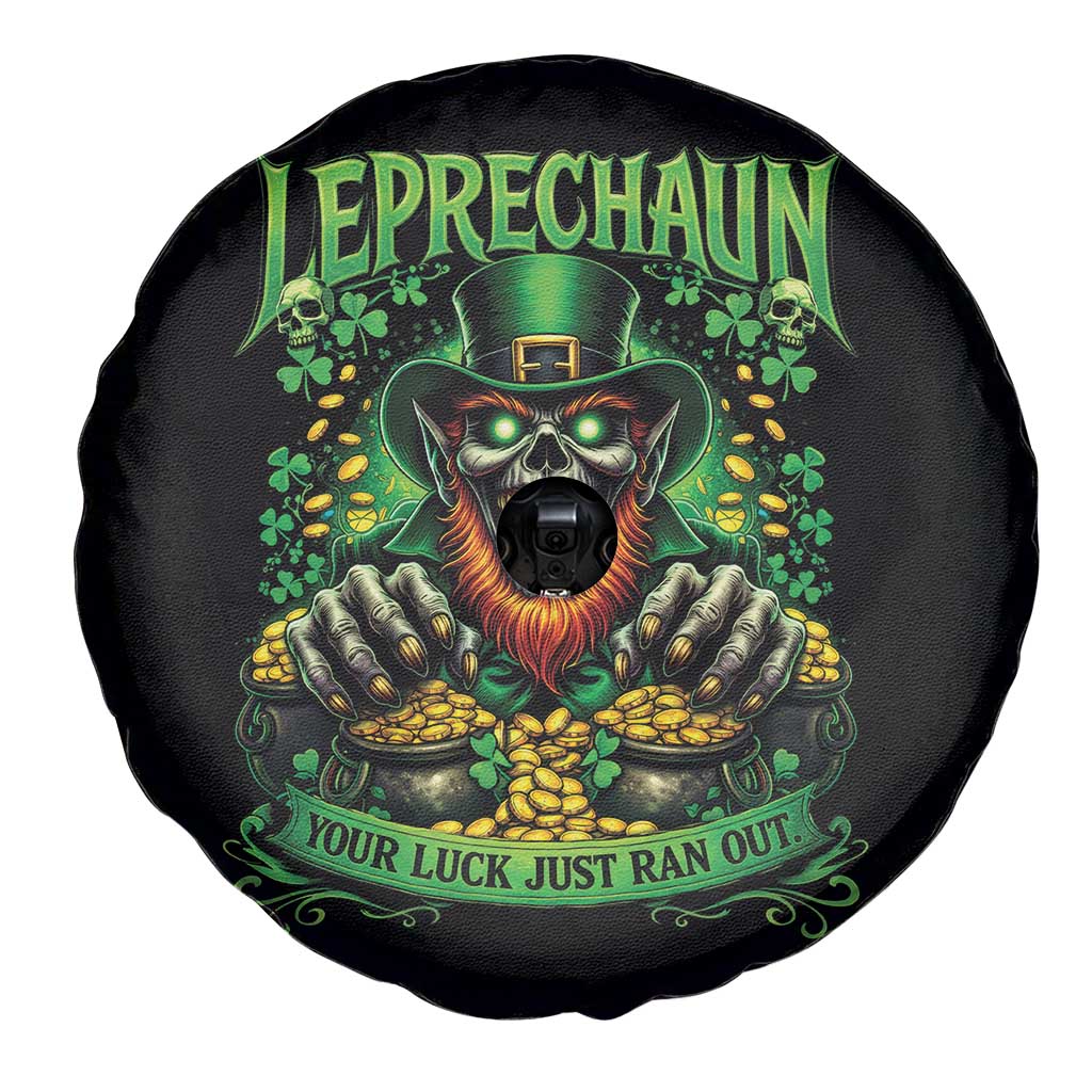 St Patricks Day Horror Leprechaun Spare Tire Cover Your Luck Just Ran Out Creepy St Pattys Day