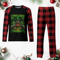 St Patricks Day Horror Leprechaun Plaid Pajama Set Your Luck Just Ran Out Creepy St Pattys Day