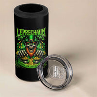 St Patricks Day Horror Leprechaun 4 in 1 Can Cooler Tumbler Your Luck Just Ran Out Creepy St Pattys Day