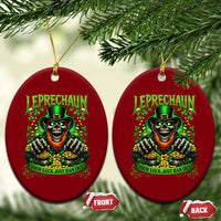 St Patricks Day Horror Leprechaun Ceramic Ornament Your Luck Just Ran Out Creepy St Pattys Day