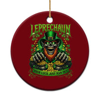 St Patricks Day Horror Leprechaun Ceramic Ornament Your Luck Just Ran Out Creepy St Pattys Day