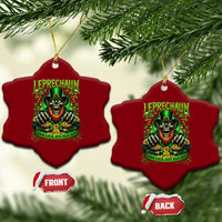 St Patricks Day Horror Leprechaun Ceramic Ornament Your Luck Just Ran Out Creepy St Pattys Day
