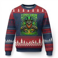 St Patricks Day Horror Leprechaun Ugly Christmas Sweater Your Luck Just Ran Out Creepy St Pattys Day