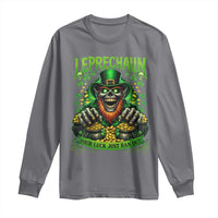 St Patricks Day Horror Leprechaun Long Sleeve Shirt Your Luck Just Ran Out Creepy St Pattys Day